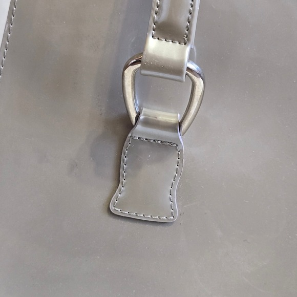 Beijo by Susan Handley Patent Satchel Shoulder Bag Champagne Taupe NWT $110.00 - Picture 11 of 12